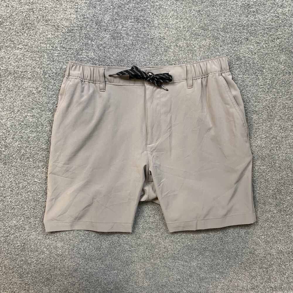Chubbies Shorts Mens M Medium Gray Black Everywear Performance Hybrid Drawstring